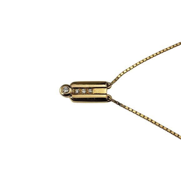 18 Karat Yellow Gold Diamond Pendant Necklace #19257 - Picture 3 of 7